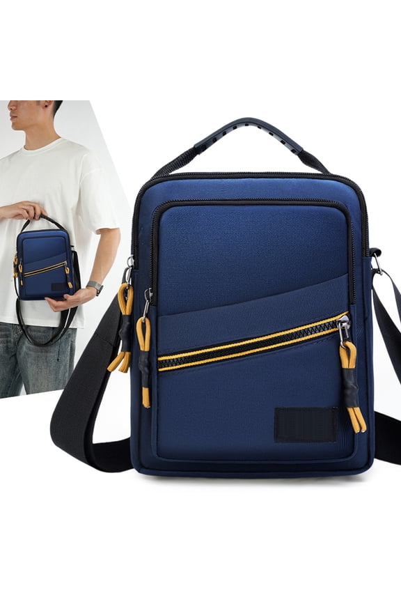 Crossbody Bag, Large Capacity Multifunctional Fashion Multi Pocket Chest Bag Sling Bag for Men Women Outdoor Travel Camping Hiking Trip Backpack, Sling Bag (Blue)