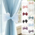 thumbnail image 1 of Boovnll Curtain Tiebacks, Sheer Organza Bow Window Drape Holdbacks, No Drill Cute Curtain Tie Backs for Sheer Curtain Bedroom Living Room,6x4in, 1 of 7