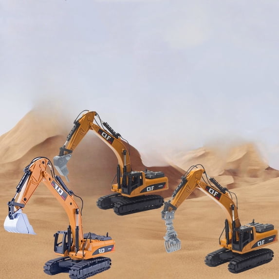 Boovnll Excavator Toy - Kids Excavator Cars Toys with Light & Music Construction Sandbox Vehicles Playset Ages 1-6 Mini Excavator for Children Educational Learning, Gifts for Boys Girls, Toys, Cars