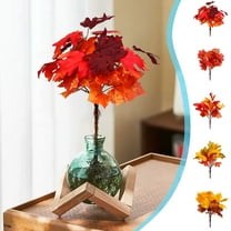 Boovnll Fall Flowers, Artificial Silk Maple Leaves Flowers for Indoor/Outdoors Fake Flowers for Thanksgiving Halloween Wedding Tables Centerpiece Party Decor, Fall Decorations for Home
