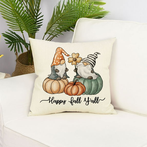 Boovnll Fall Pillow Covers, Soft & Cozy Breathable Halloween Thanksgiving Printing Fall Pillow Covers 18x18" for Living Room, Bedroom, Couch, Sofa Decor, Fall Decorations for Home