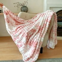 Boovnll Faux Fur Throw Blanket, 30x40" Super Soft Cozy Fuzzy Tie Dye Microfiber Fleece Throw Blanket for All Seasons Home Office Couch Sofa, Blanket