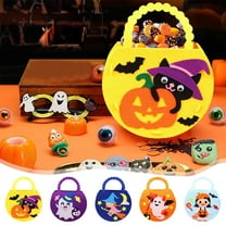 Boovnll Halloween Bucket Basket Bags, Felts Trick or Treat Bags, Halloween Candy Bags Treat Bags for Kids, Halloween Basket, Halloween Treat Bags, Halloween Bags