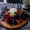 thumbnail image 1 of Boovnll Halloween Candle Rings, Artificial Mini Black Halloween Decor Candle Rings Halloween Wreath for Candle, Cup, Vase, Tabletop Party Decor, Halloween Decorations, 1 of 6