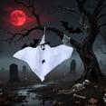 thumbnail image 1 of Boovnll Halloween Ghost Decor, Horror & Novelty White Hanging Ghosts with Hat Cute Flying Halloween Decorations Outdoor for Holiday Yard Garden Party Prank Toy, Halloween Decorations, 1 of 6