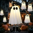 thumbnail image 1 of Boovnll Halloween Ghost Decor, Horror & Novelty White Hanging Witch Ghosts with LED Light Cute Flying Halloween Decorations Outdoor for Holiday Yard Garden Party Prank Toy, Halloween Decorations, 1 of 7