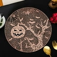 thumbnail image 1 of Boovnll Halloween Placemats, 15" Hollow Pumpkin Place Mats Heat-Proof Washable Wipeable Placemats for Holiday, Kitchen, Dining Table, Party Decor Supplies, Halloween Decorations, 1 of 6