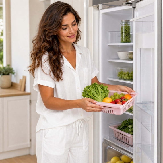 Boovnll Kitchen Organizer, 1 Pcs 7.48x6.69 Inch Adjustable Fruit ...
