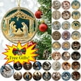 thumbnail image 1 of Boovnll Nativity Ornaments, Christmas Nativity Scene Ornaments Round Acrylic Christmas Tree Decorations for Xmas Tree, Home, Office, Hanging Ornament, Religious Gifts, Christmas Decorations, 1 of 7