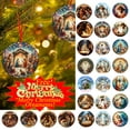 thumbnail image 1 of Boovnll Nativity Ornaments, Christmas Nativity Scene Ornaments Wooden Round Christmas Tree Decorations for Xmas Tree, Home, Office, Hanging Ornament, Religious Gifts, Christmas Decorations, 1 of 9