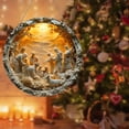 thumbnail image 1 of Boovnll Nativity Ornaments, Christmas Nativity Scene Ornaments Wooden Round Christmas Tree Decorations for Xmas Tree, Home, Office, Hanging Ornament, Religious Gifts, Christmas Decorations, 1 of 7