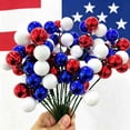 thumbnail image 1 of Boovnll Patriotic Berry Stems, 2Pcs Artificial White Blue Red Berry Stems 4th of July Table Decorations for Home, Dining Table Centerpiece Decor, 4th of July Decorations, 1 of 7