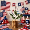 thumbnail image 1 of Boovnll Patriotic Berry Stems, Artificial White Blue Red Berry Stems 4th of July Table Decorations for Home, Dining Table Centerpiece Decor, 4th of July Decorations, 1 of 7