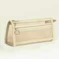 thumbnail image 1 of Boovnll Pencil Pouch, Portable Large Capacity Double Layer Transparent Mesh Pencil Bag with Zipper for Home, Office Supplies, Pencil Case (with Sharpener), 1 of 3