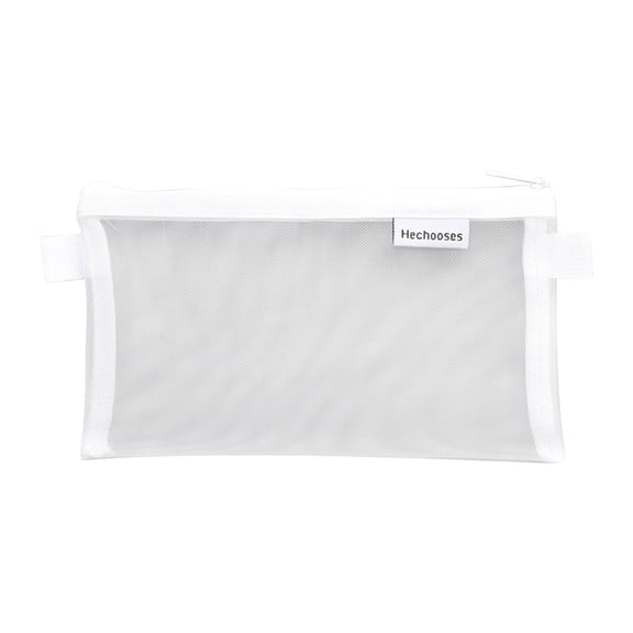 Boovnll Pencil Pouch, Portable Large Capacity Transparent Mesh Cosmetics Bag, Pencil Bag with Zipper for Home, Office Supplies, Pencil Case (with Sharpener)