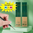 thumbnail image 1 of Boovnll Pencils, 10Pcs Wood-Cased Unsharpened Soft HB Pencils #2 with Eraser Top & Sharpener for Writing, Drawing, Sketching, Home, Office Supplies, Pencils, 1 of 7
