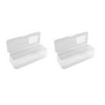 thumbnail image 1 of Boovnll Plastic Pencil Box - 2Pcs Large Capacity Stackable Clear Snap-Tight Lid Pencil Box for Pencil Markers - Storage Box for Home, Office Supplies, Pencil Case, 1 of 8