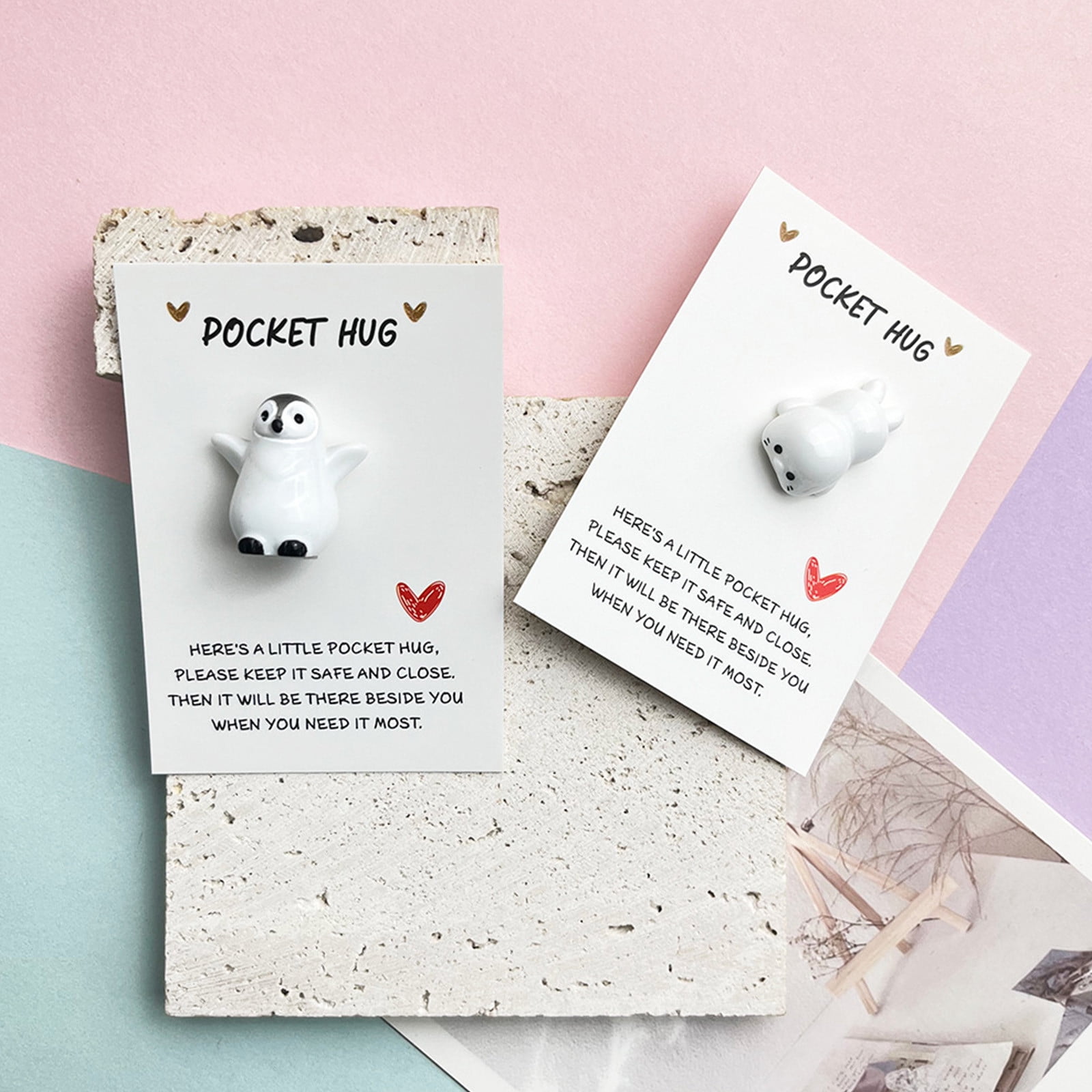 Boovnll Pocket Hug Cards with Cute Mini Penguin/Phocidae DIY ...