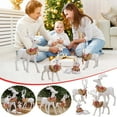 thumbnail image 1 of Boovnll Reindeer Christmas Decor, White Velvet Reindeers Figurines Xmas Reindeer for Holiday Indoor Tabletop Decor, Christmas Decorations, 1 of 4