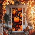 thumbnail image 1 of Boovnll Thanksgiving Door Cover, 35x78" Maple Leaves Pumpkins Turkey Printing Banner Fall Door Cover Hanging Backdrop for Winter Holiday Front Door Party Decor, Fall Decor, 1 of 6
