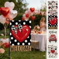 thumbnail image 1 of Boovnll Valentines Day Garden Flag, 12x18" Linen Double Sided Valentine Garden Flag for Holiday Anniversary Wedding Outdoor Yard Flags Decor, Valentines Day Decorations, 1 of 6
