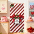 thumbnail image 1 of Boovnll Valentines Door Cover, 35x71" Red & Pink Heart Banner Valentines Day Door Cover Hanging Backdrop for Wedding Anniversary Birthday Party Decor, 1 of 6