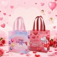 thumbnail image 1 of Boovnll Valentines Gift Bags, Pink Heart Printing Non-woven Valentine Gift Bag with Handles Valentine Bags for Holiday Valentine Wedding Party Gifts Supplies, 1 of 7