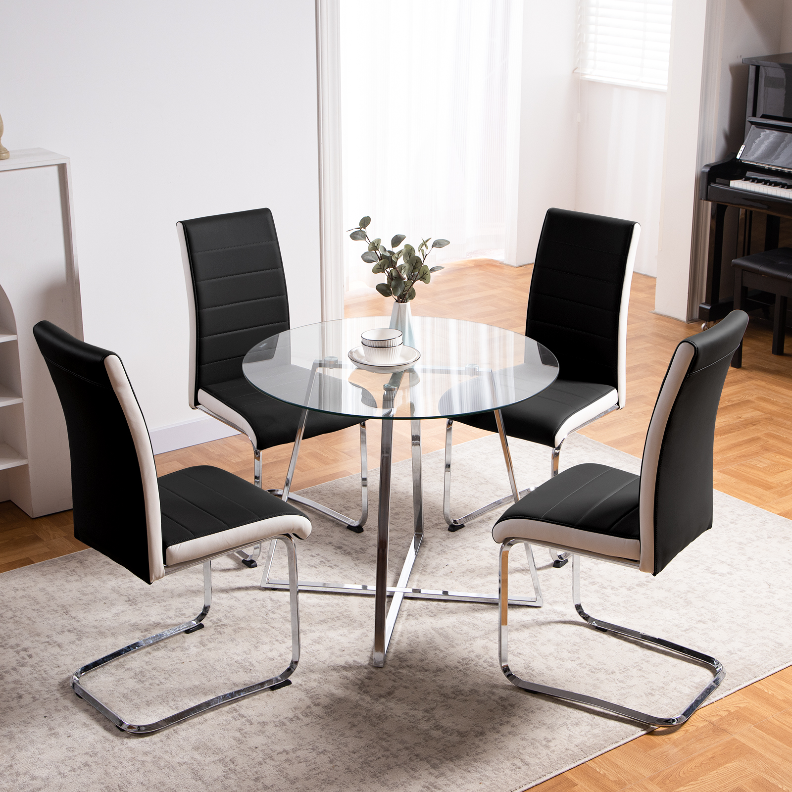 Boowill Dining Table Set Dining Room Table Set for Small Spaces Kitchen