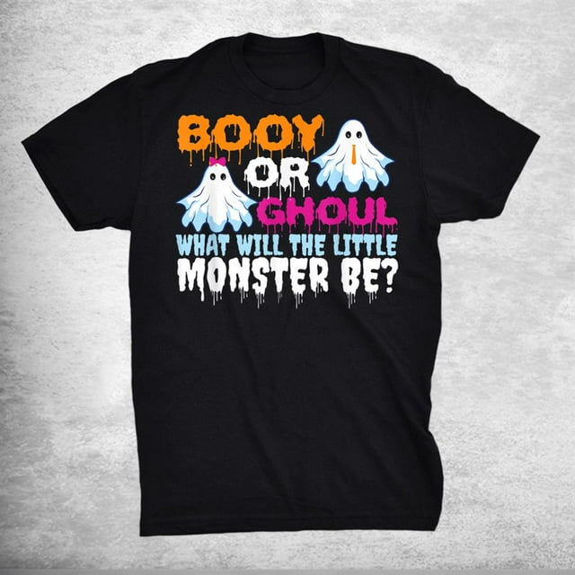 Booy Or Ghoul Ghost Monster Gender Reveal Funny Halloween Shirt Gift
