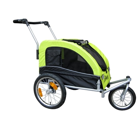 Booyah Mediium Pet Stroller and Trailer, Green