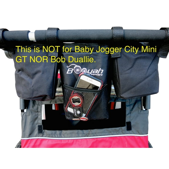 Booyah Strollers Double Handlebar Organizer. (NOT for Bob or Baby Jogger GT)