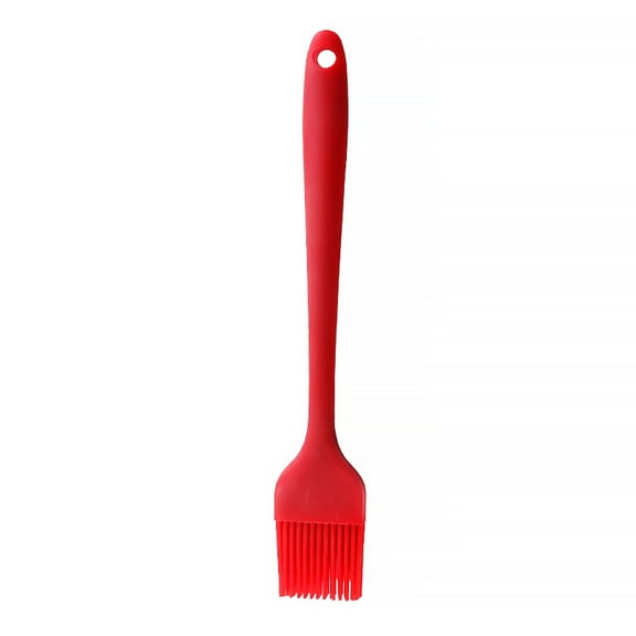 Booyoo Silicone Basting Brush Pancake BBQ Oil Brush Heat Resistant Pastry Butter Cooking Baking Tool, Red
