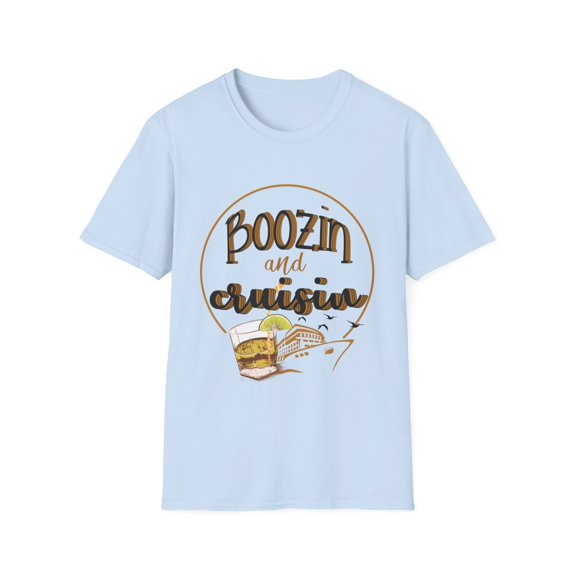 Boozin And Cruisin Cruises | Camping | Beach Vacation | Boat | Family Vacation Travel Unisex Softstyle T-Shirt