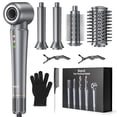 thumbnail image 1 of Open Box Bopcal 5 in 1 Hair Styler Brush for Women, Bopcal Ion High-Speed Hair Dryer, Fast Drying, Curling，Volumize, Straighten, Multi-function Hair Styling Tool, Gray, 1 of 9