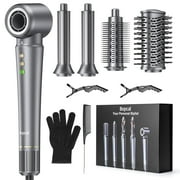 Bopcal 5 in 1 Hair Styler Brush for Women, Bopcal Ion High-Speed Hair Dryer, Fast Drying, Curling，Volumize, Straighten, Multi-function Hair Styling Tool, Gray