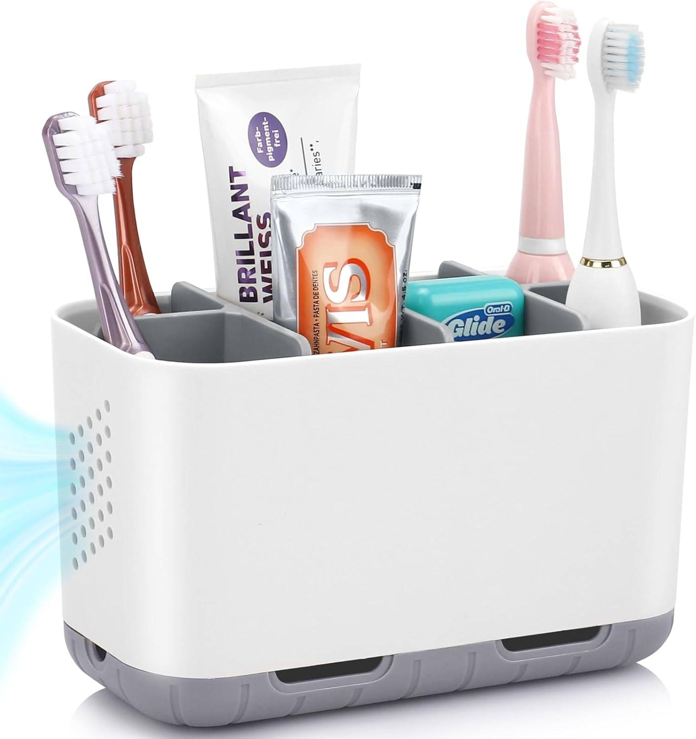 Boperzi Toothbrush and Toothpaste Holder Drainage for Bathroom ...