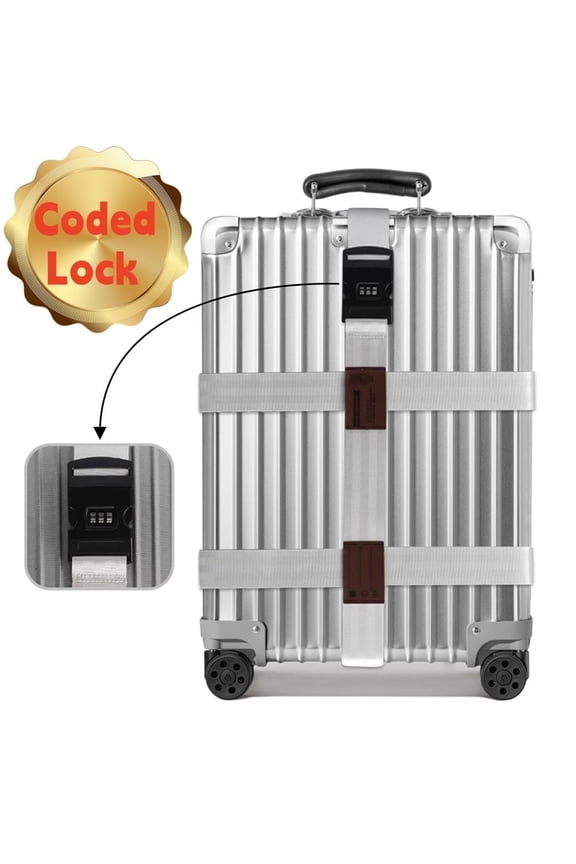 Adjustable Luggage Straps with Combination Lock for Travel Suitcases, Suitable 20'' to 32''