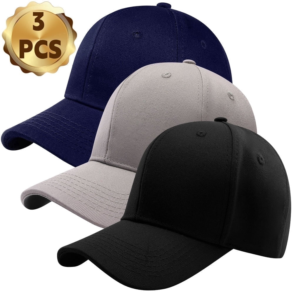 Baseball Caps, Set of 3 Sun Hats for Men and Women, Stylish Unisex, Colorful
