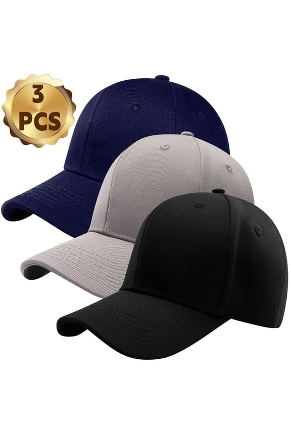 Baseball Caps, Set of 3 Sun Hats for Men and Women, Stylish Unisex, Colorful