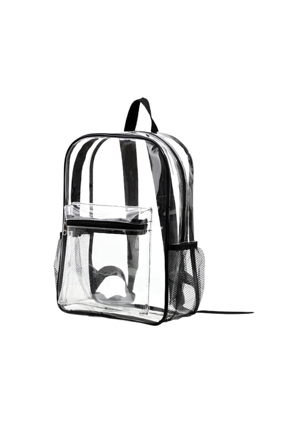Clear Backpack, Transparent Small Stadium Bag, Approved with Padded Straps, PVC