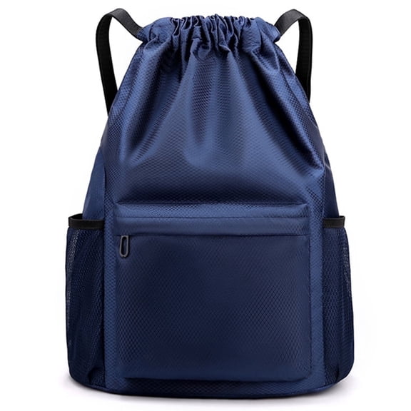 Youersen Drawing Sport Backpack with Shoes Compartment for Adult Swimming, Basketball, Gym, Navy Unisex