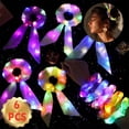 thumbnail image 1 of Youersen LED Glow Hair Scrunchies Set, Light up Hair Accessories for Women, Colorful, 6Pcs, 1 of 6