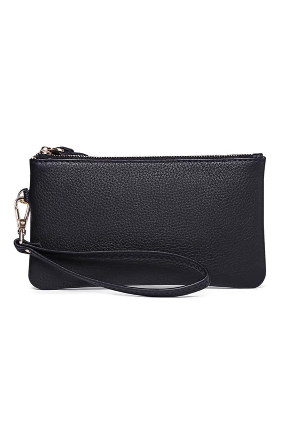 Wristlet Clutch, Stylish Cell Phone Wallet Purse for Women, Genuine Leather