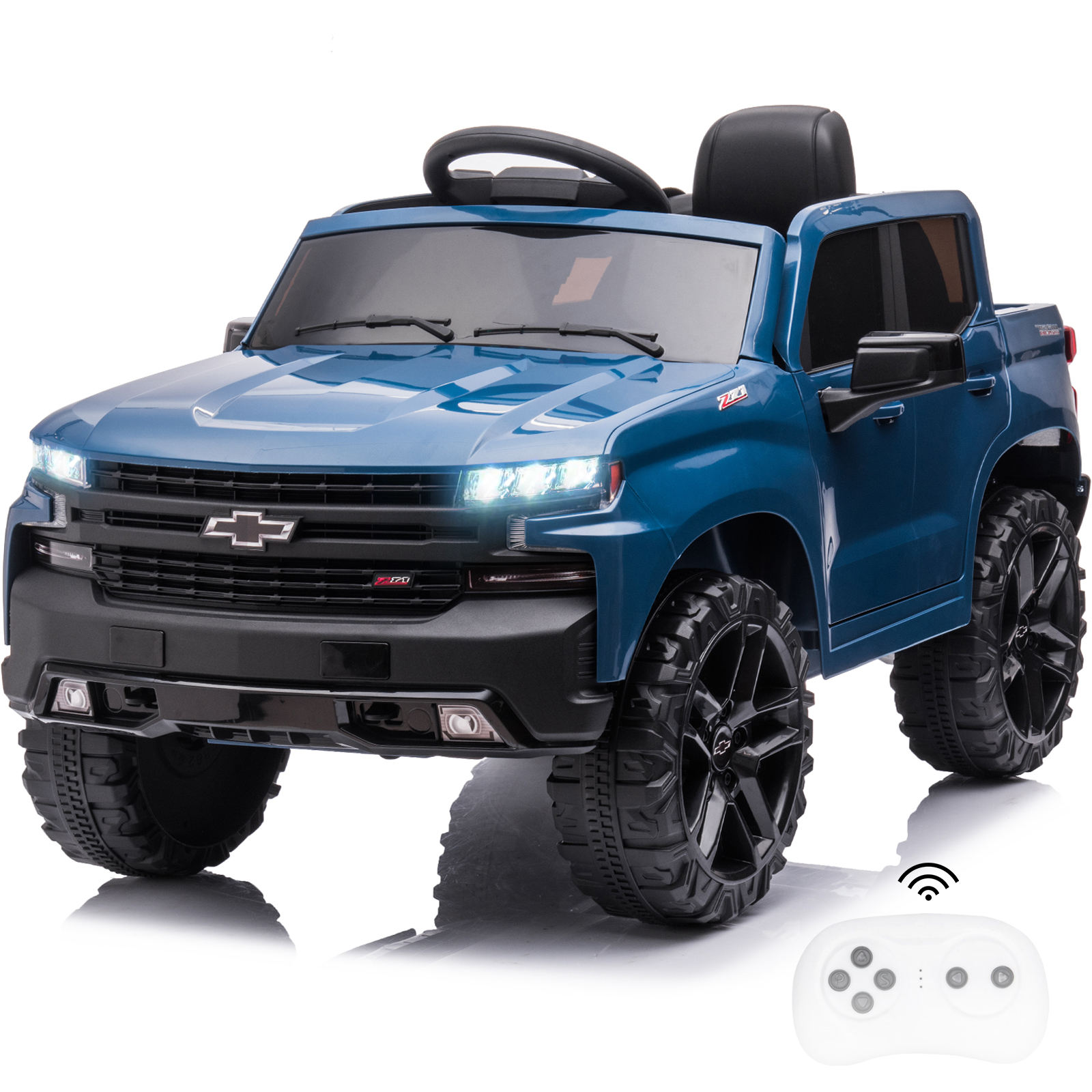 Bopilon 12V Kids Ride on Car Chevy Silverado Electric Vehicle Toy Car
