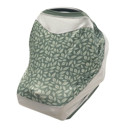 Boppy 4 and More Multi-use Cover, Green Leaves, Quick-dry UPF 50+ Knit and Breathable Mesh, Versatile Cover