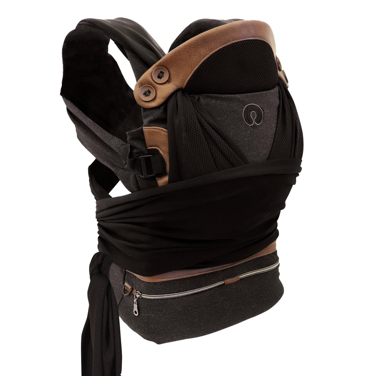 Boppy Baby Charcoal with Vegan Leather Accent and