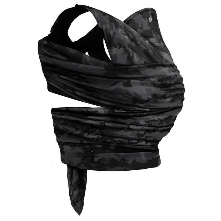 Boppy Baby Carrier—ComfyFit Black Camo with Waist Pocket| Hybrid