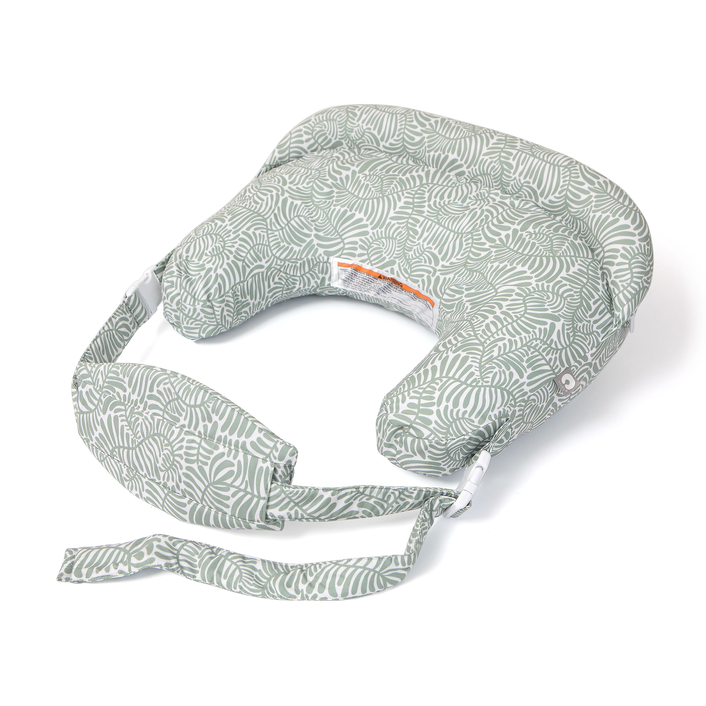 Boppy Complete Nursing Pillow – Ergonomic Bottle and Breastfeeding Pillow – 2-in-1 CloseComfort Design With Belt and Full-Length Positioning Bolster-Sage Green Vines