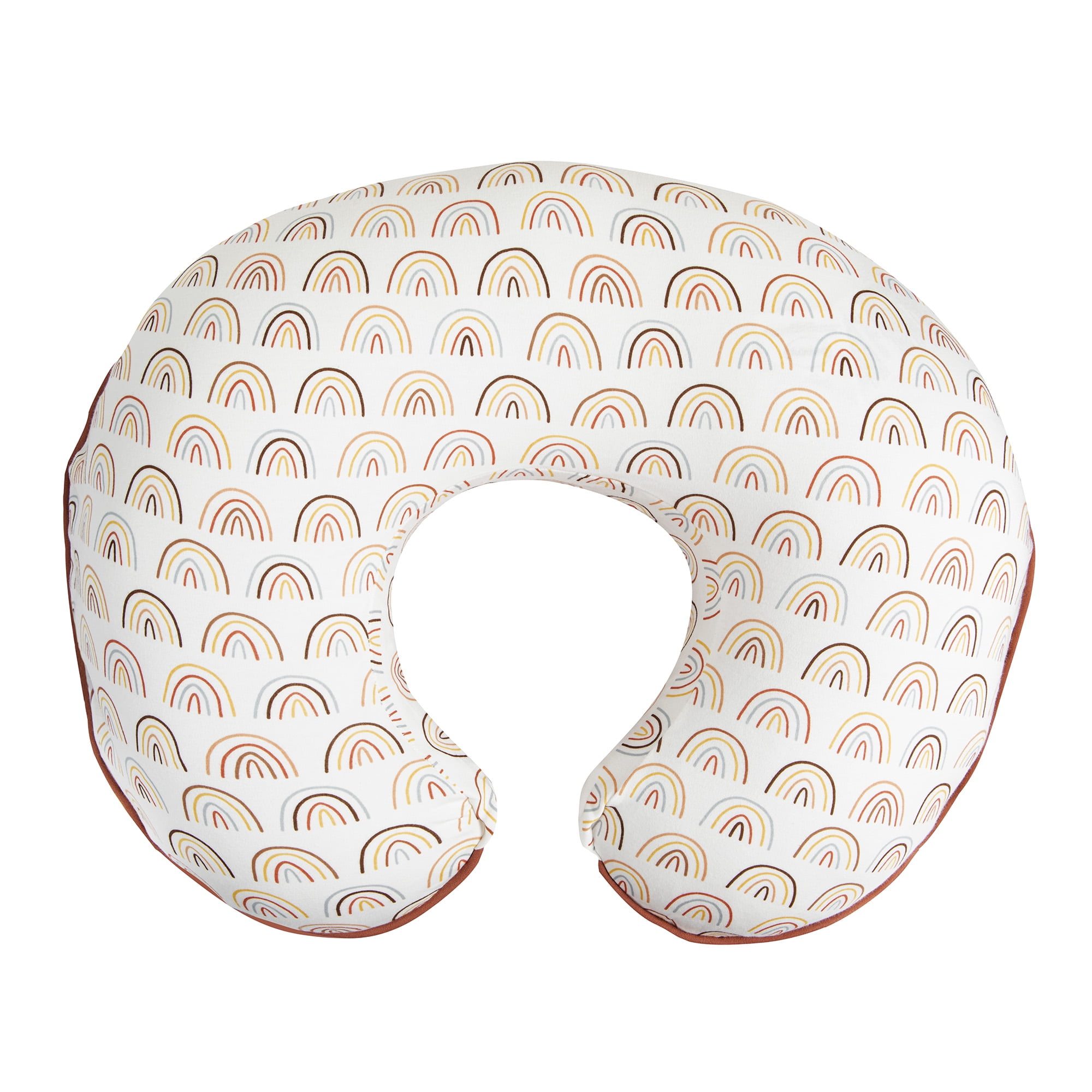 Boppy Organic Cotton Pillow Cover, Spice Brown Rainbows, Fits Original Support Boppy