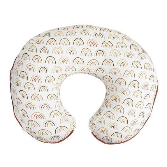 Boppy Organic Cotton Pillow Cover, Spice Brown Rainbows, Fits Original Support Boppy